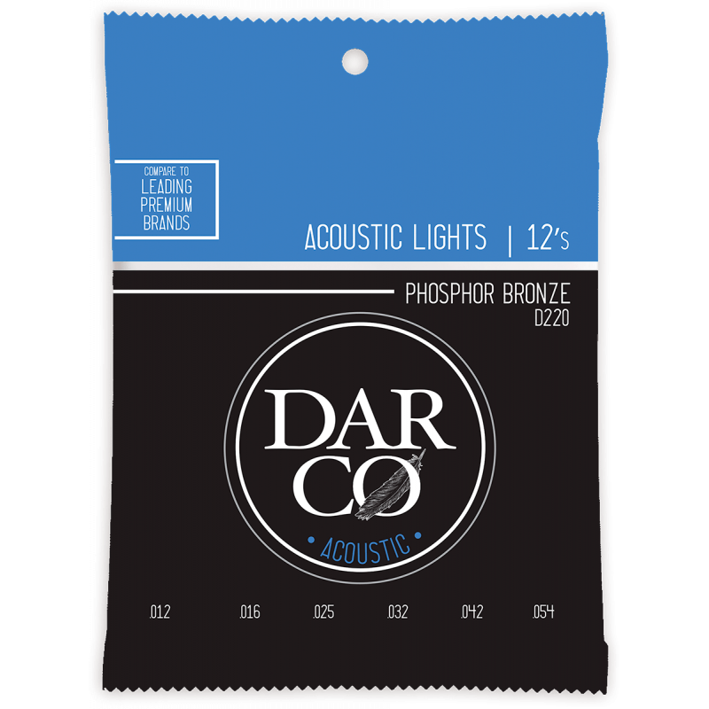 Darco D220 - Jeu cordes acoustiques Light 92/8 - 12-54