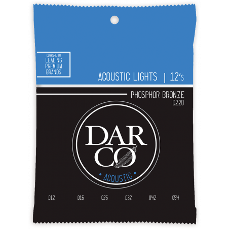 Darco D220 - Jeu cordes acoustiques Light 92/8 - 12-54