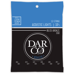 Darco D500 - Jeu cordes acoustiques 12 cordes Light 80/20 - 10-47