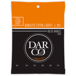 Darco D510 - Jeu cordes acoustiques Extra Light 80/20 - 10-47