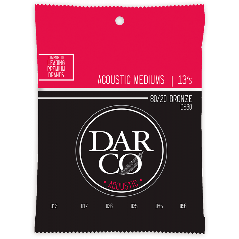 Darco D530 - Jeu cordes acoustiques Medium 80/20 - 13-56