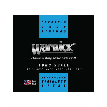 Warwick 40401-M6 -  Black Label Medium .025-.135 Long Scale Jeu basse