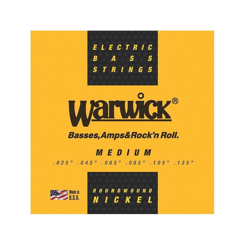 Warwick 41401-M6 -  Yellow Label Medium .025-.135 Jeu basse