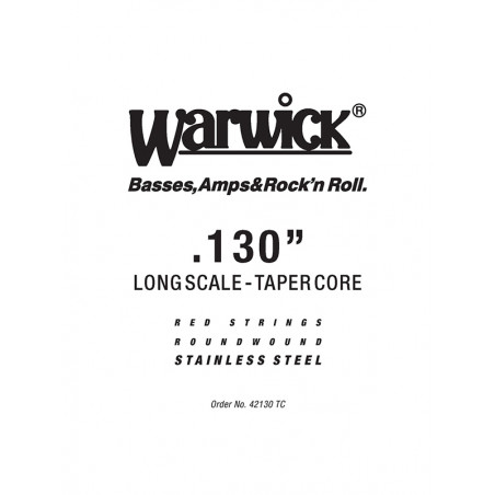 Warwick 42130-TC -  Red Label .130 Lisse Corde basse au détail