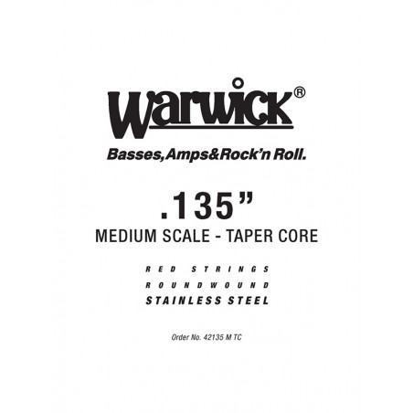 Warwick 42135-MTC -  Red Label .135 short/medium scale Corde basse au détail