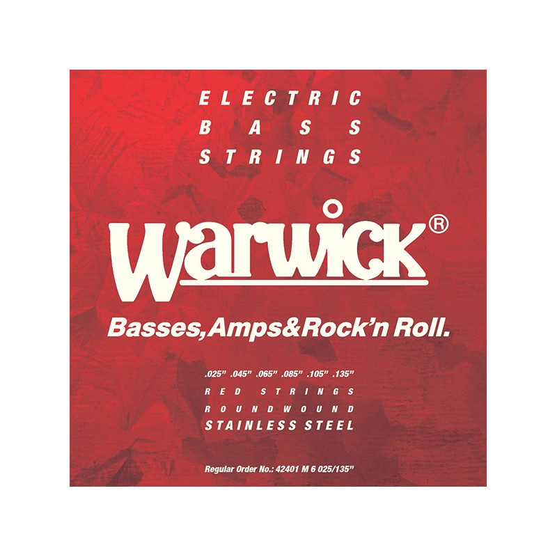 Warwick 42401-M6 -  Red Label Medium .025-.135 Jeu basse