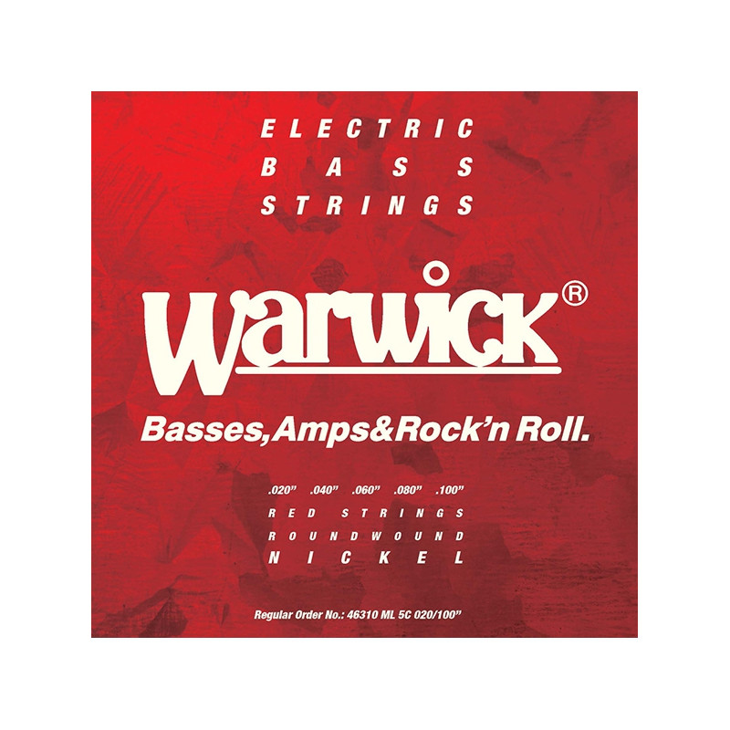Warwick 46310-ML5C -  Red Label Medium Light High C .020-.100 Jeu basse