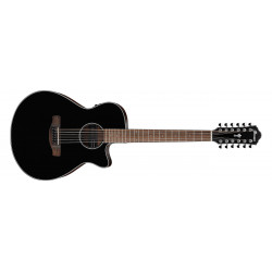 Ibanez AEG5012-BKH - Guitare électro-acoustique 12 cordes - Black high gloss