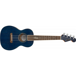 Fender Dhani Harrison ukulélé tenor - Sapphire Blue Transparent