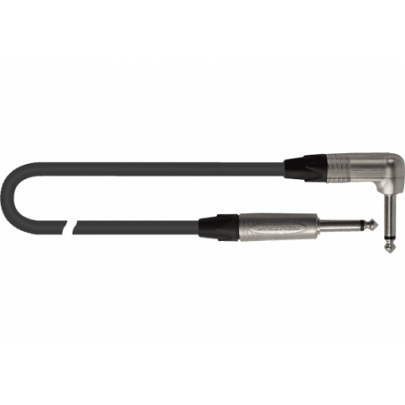 Quiklok ITTOP-JR-4.5 - Câble instrument Italian Top jack mono droit - coudé 4,5 m