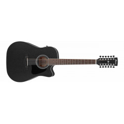 Ibanez AW8412CE-WK - Guitare électro-acoustique 12 cordes - Weathered black open pore