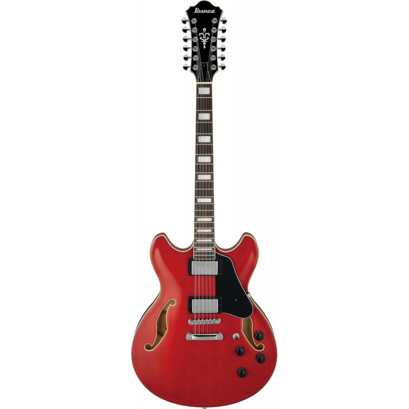 Ibanez AS7312-TCD - Guitare électrique hollow body 12 cordes - Transparent cherry red