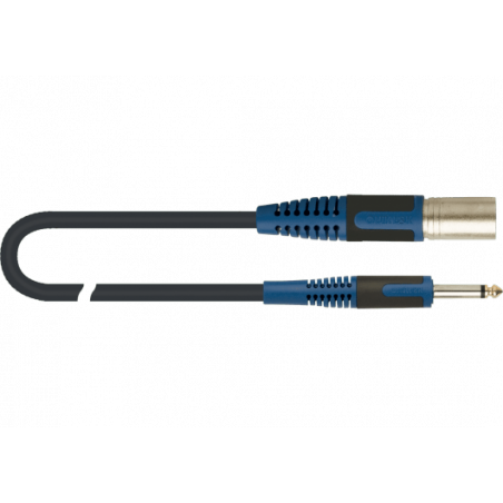 Quiklok RKSM310-5 - Câble microphone RokSolid XLR mâle - jack mono 5 m