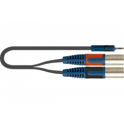 Quiklok RKSA192-5 - Câble audio RokSolid minijack stéréo - 2 x XLR mâle 5 m