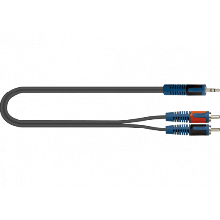 Quiklok RKSA150-5 - Câble audio RokSolid minijack stéréo - 2 x RCA 5 m