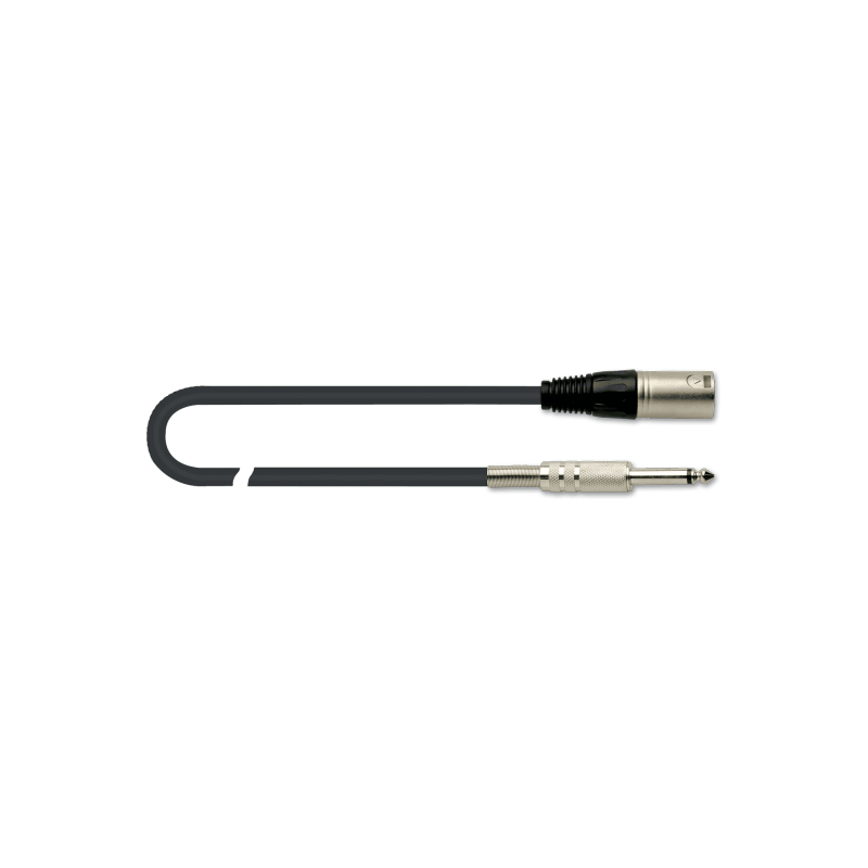 Quiklok MX779-9 - Câble microphone Strix XLR mâle - jack mono 9 m