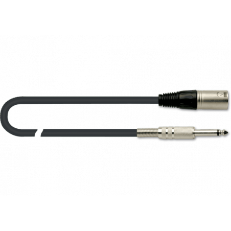 Quiklok MX779-9 - Câble microphone Strix XLR mâle - jack mono 9 m