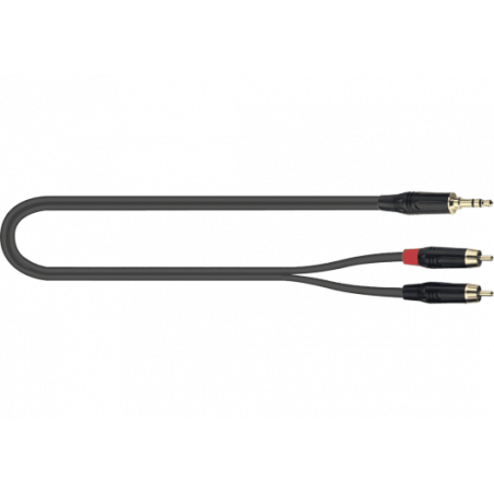 Quiklok JUST-J352RCA-3 - Câble audio Just minijack stéréo - 2 x RCA 3 m