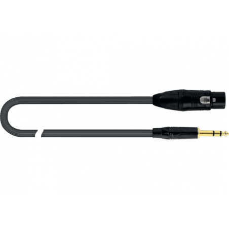Quiklok JUST-FJS-5 - Câble microphone Just XLR femelle - jack stéréo 5 m