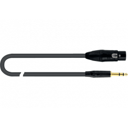 Quiklok JUST-FJS-3 - Câble microphone Just XLR femelle - jack stéréo 3 m
