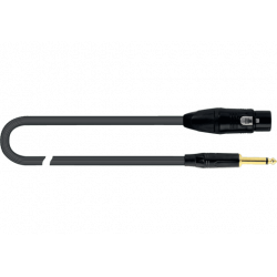 Quiklok JUST-FJM-5 - Câble microphone Just XLR femelle - jack mono 5 m