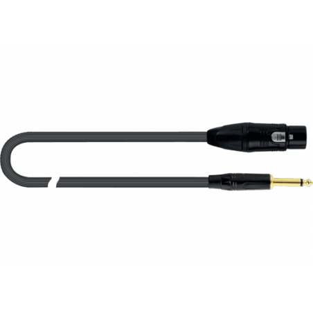Quiklok JUST-FJM-5 - Câble microphone Just XLR femelle - jack mono 5 m
