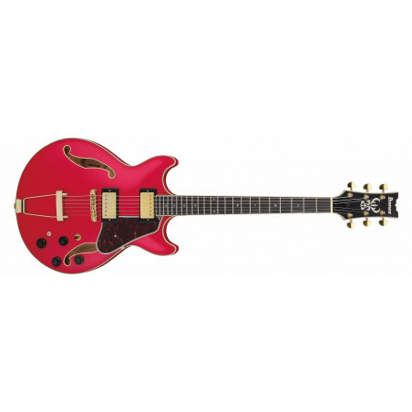 Ibanez AMH90-CRF - Guitare électrique hollow body - Cherry red flat