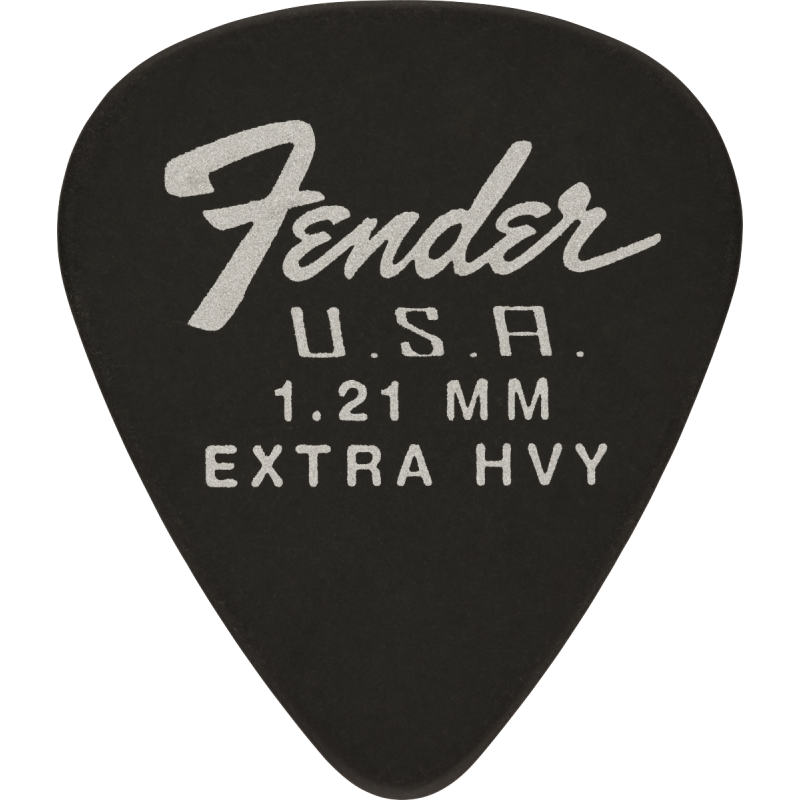 Fender Pack de 12 mediators 351 Dura-Tone Delrin 1,21 mm - Noir
