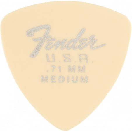 Fender Pack de 12 mediators 346 Dura-Tone Delrin 0,71 mm - Olympic White