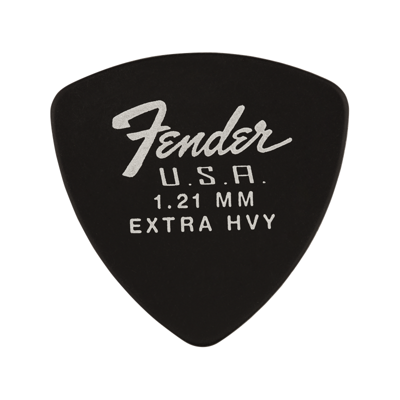 Fender Pack de 12 mediators 346 Dura-Tone Delrin 1,21 mm - Noir