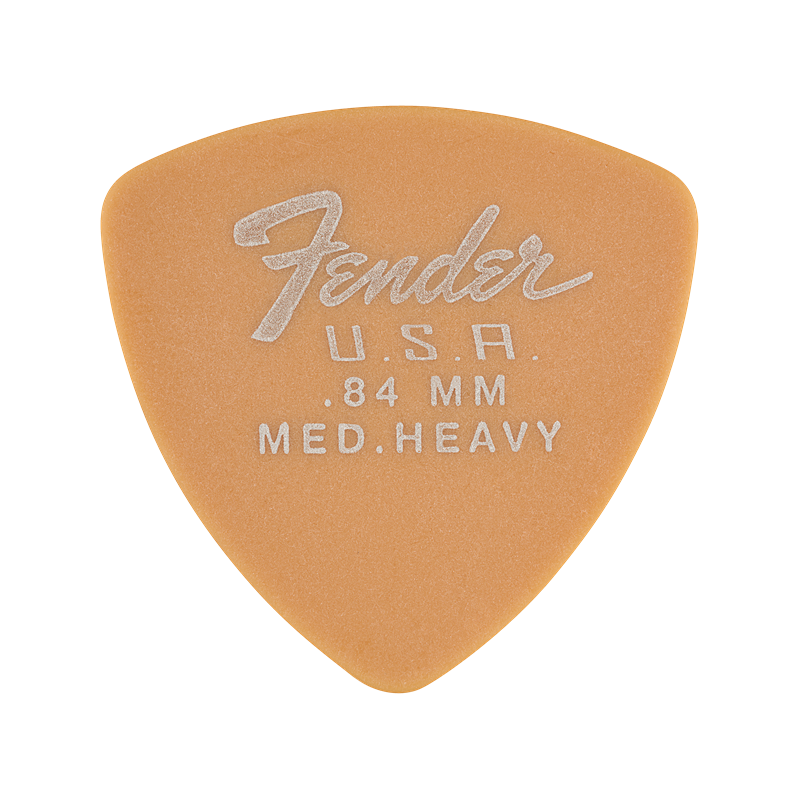 Fender Pack de 12 mediators 346 Dura-Tone Delrin 0,84 mm - Butterscotch Blonde