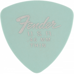 Fender Pack de 12 mediators 346 Dura-Tone Delrin 0,46 mm - Daphne Blue