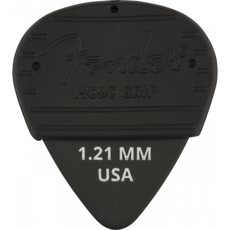 Fender 3 mediators Mojo Grip, Dura-Tone Delrin 1,21 mm - Noir