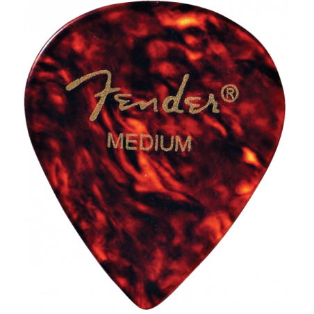 Fender Pack de 12 mediators 551 classic Celluloid, durs - Tortoise Shell