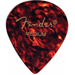 Fender Pack de 12 mediators 551 classic Celluloid, très durs - Tortoise Shell