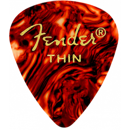 Fender Pack de 12 mediators 451 classic Celluloid, fins - Tortoise Shell
