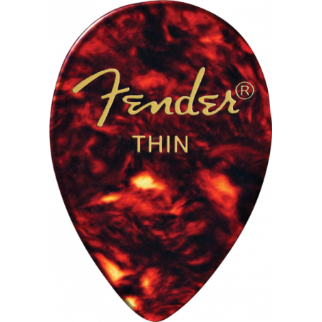 Fender Pack de 12 mediators 358 classic Celluloid, fins - Tortoise Shell