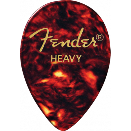 Fender Pack de 12 mediators 358 classic Celluloid, durs - Tortoise Shell