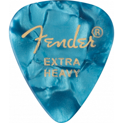 Fender Pack de 12 médiators 351 Premium Celluloid, très durs - Ocean Turquoise