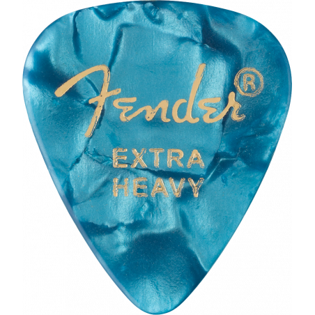 Fender Pack de 12 médiators 351 Premium Celluloid, très durs - Ocean Turquoise
