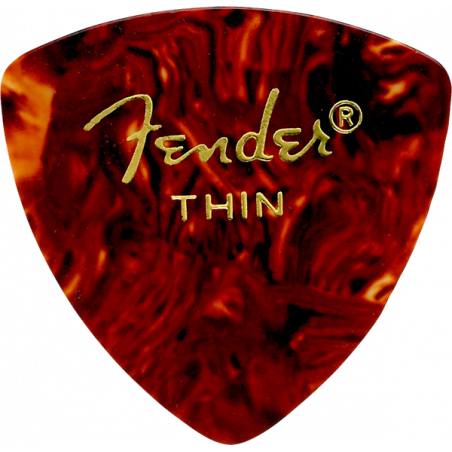 Fender Pack de 12 médiators 346 Classic Celluloid, fins - Tortoise Shell