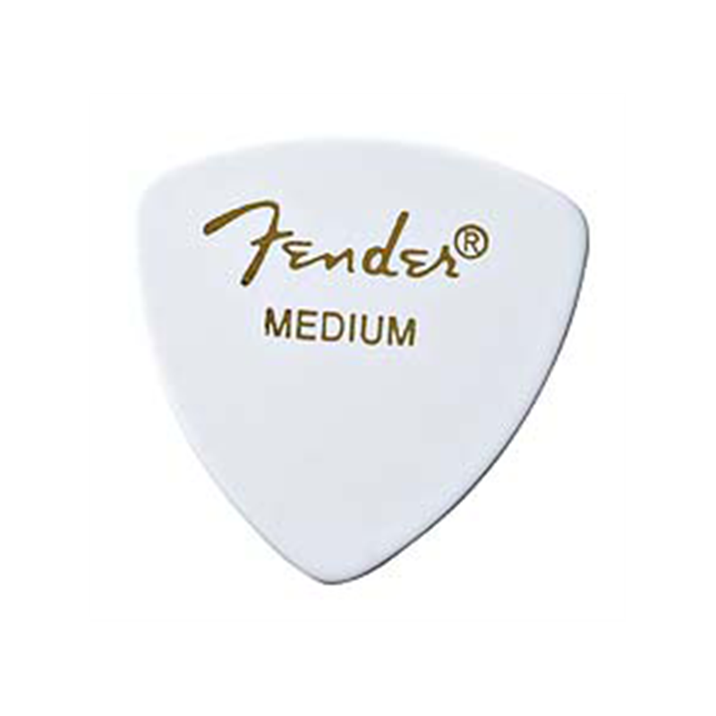 Fender Pack de 12 médiators 346 Classic Celluloid, mediums - Blanc