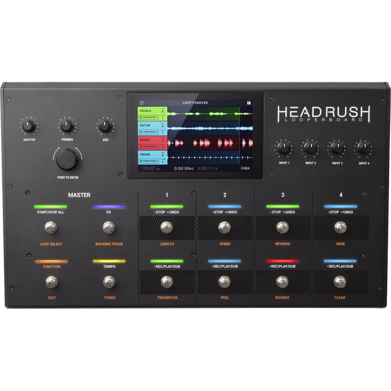 HeadRush LOOPERBOARD - Looper 4 voies stéreo avec écran tactile 7''