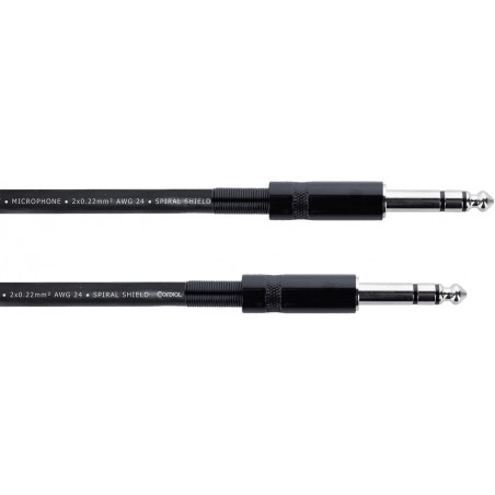 Cordial EM1.5VV - Câble audio jack - jack stéréo mâle - 1,5m