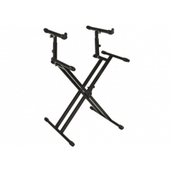 Quiklok QL742 - Stand clavier X double "Pro" avec deux niveaux - large