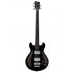 Warwick Star Bass 5 - Basse électrique 5 cordes fretless - Solid Black