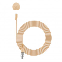 Sennheiser MKE ESSENTIAL OMNI-BEIGE - Microphone cravate (omnidirectionnel, condensateur pré-polarisé), beige