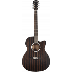 Washburn DEEPFOREST-E-ACE - Guitare électro-acoustique auditorium - Ebony Matte