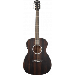 Washburn DEEPFOREST-E-FE - Guitare électro-acoustique auditorium - Ebony Matte