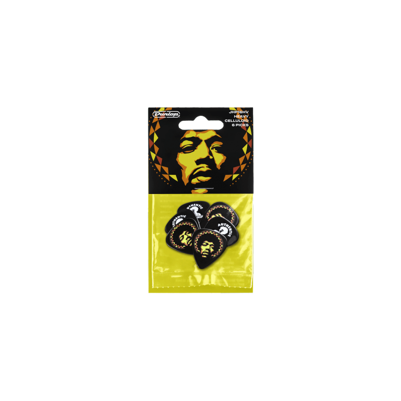 Dunlop JHP16HV - Player's Pack de 6 médiators Jimi Hendrix Aura